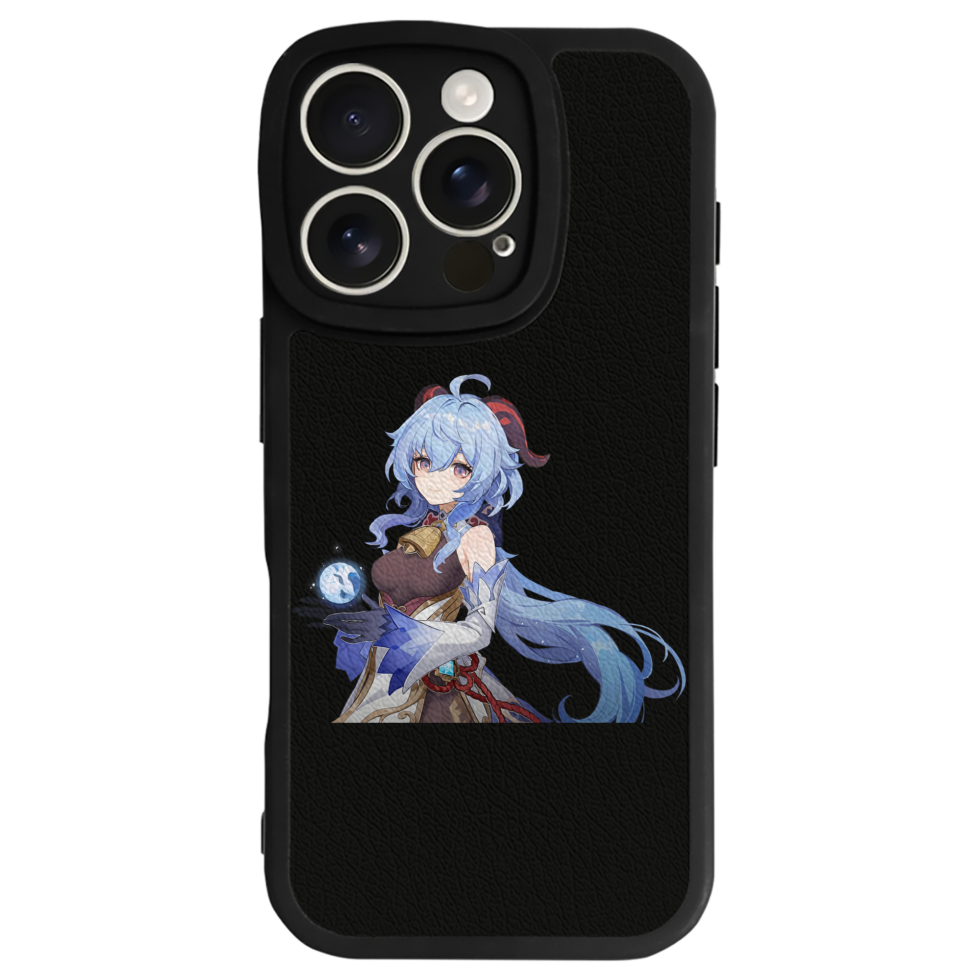 げんし神 甘雨 かんう genshin Ganyu 【iPhone 16シリーズ対応】シリコンスマホケース（レザー調） 材質：シリコン